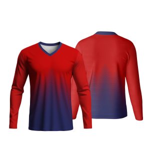 V-Neck Long Sleeve Soccer Shirt | Fitted Sleeves