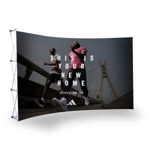 Curved Bannerwall 4.2 x 2.25m, Supplied Complete