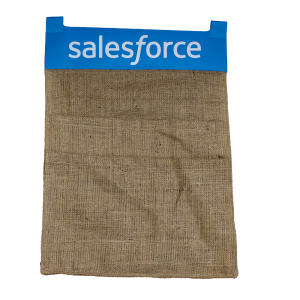 Moringa Hessian / Fabric Mix Hanging Office Organiser