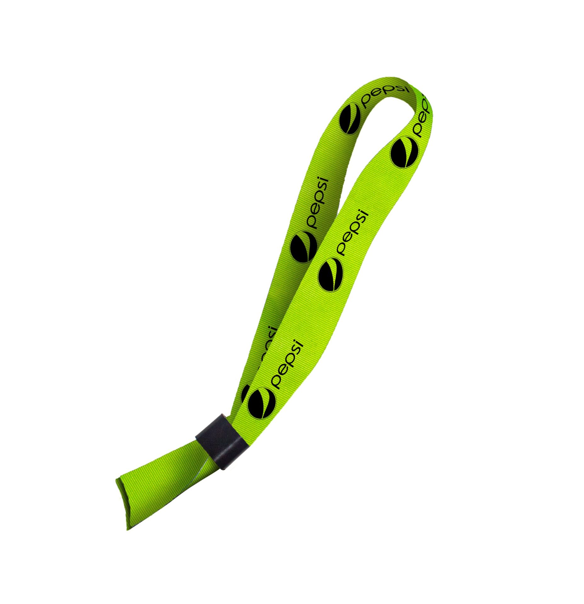Hi-Viz Event Wristband Black Sublimation Print D/Sided with Barb Buckle - Image 3