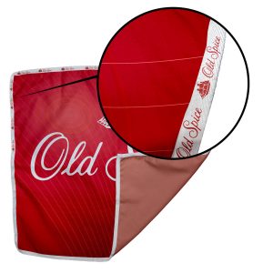 Rosemary Quick Drying Counter Cloth Printed D/S With Petersham Personalised Branded Webbing