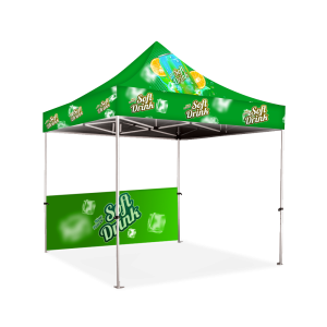 Gazebo 2m Unit, Half Wall, Dye Sub