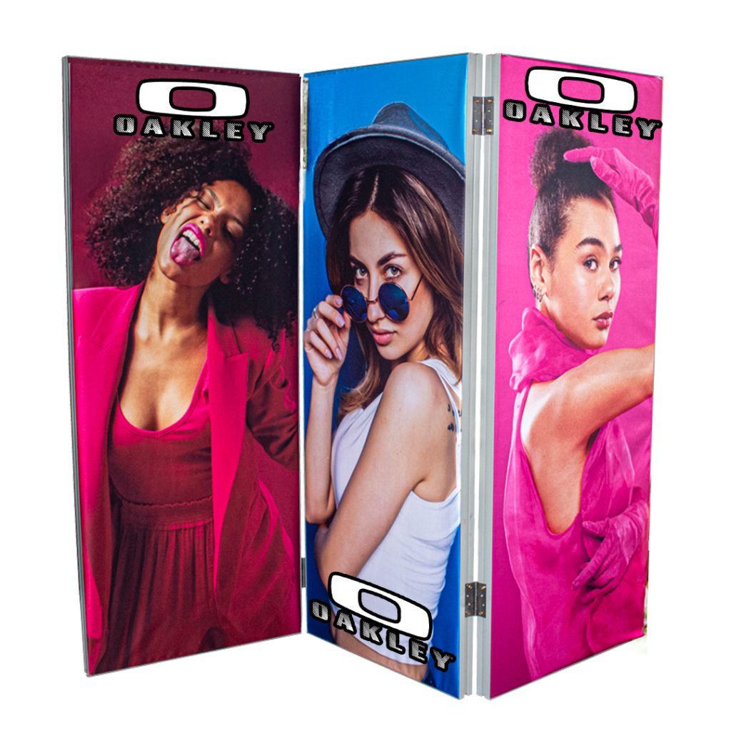 Partition Style Display 3 Panel Partition Fabric Frame Display - Bix Branding