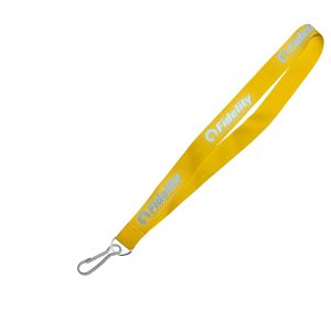 Hi-Viz Lanyard Silver Reflective Print S/Sided with Swivel Hook