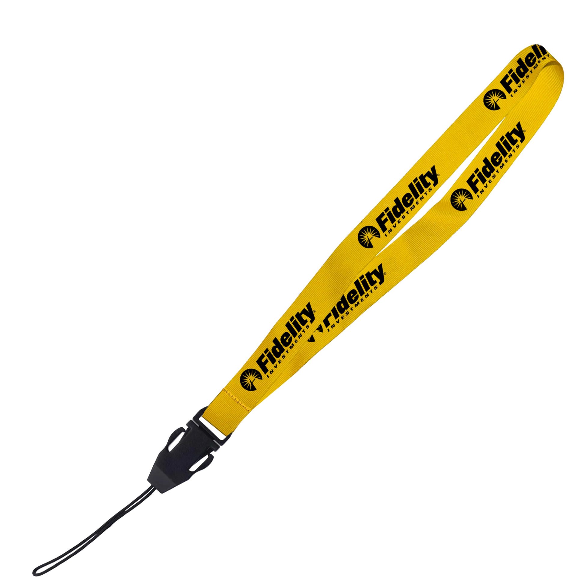 Hi-Viz Lanyard Black Sublimation Print D/Sided with Cellphone Clip - Image 2