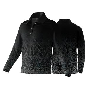 Unisex Long Sleeve Golf Shirt | Birdseye | Africa Design